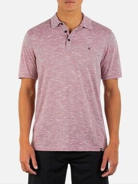 Men’s Hurley Stiller Polo Shirt | Heathered Salmon Red